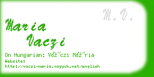 maria vaczi business card